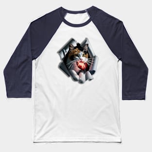 This cute cat steals my heart Baseball T-Shirt